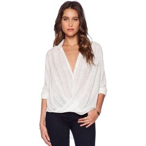 Nicholas K Button Down Blouse Ritz Gauze in White